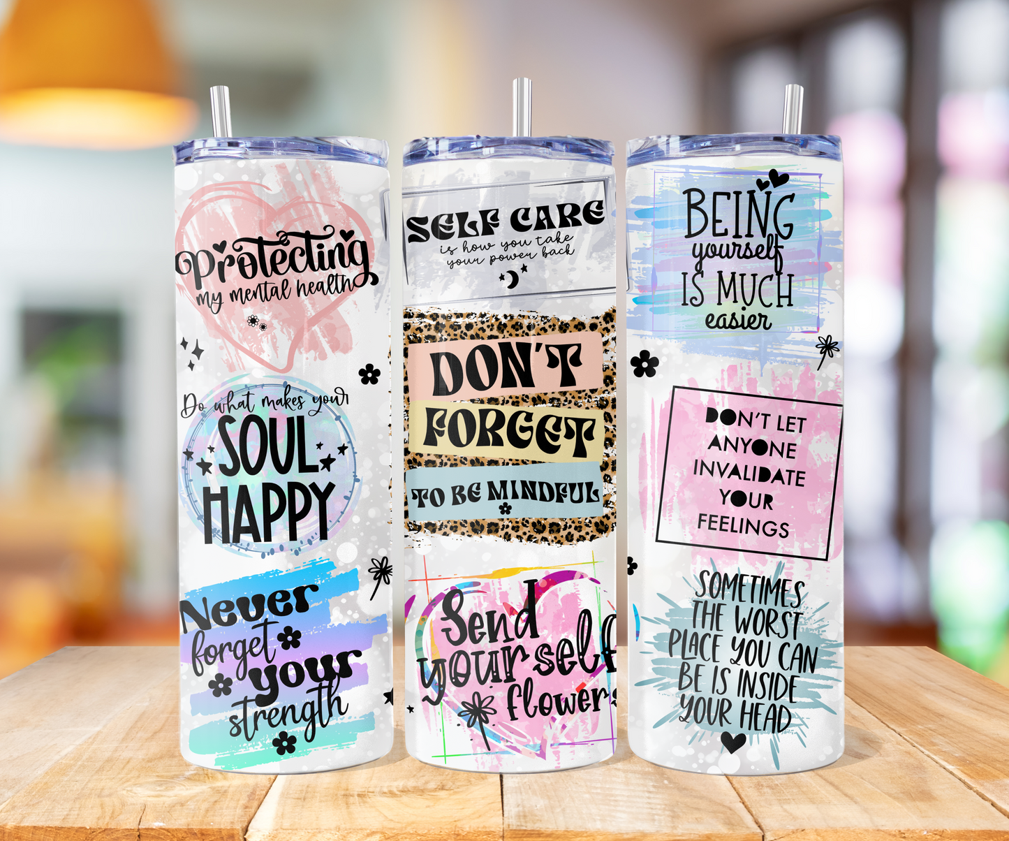 Don't Forget To Be Mindful Mental Health Affirmation Stainless Steel Tumbler 20oz